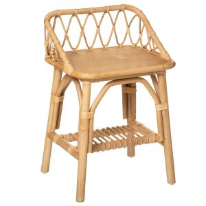 Ozdobna szafka nocna do pokoju dziecięcego, 56 cm, rattanowa 163912 Ozdobna szafka nocna do pokoju dziecięcego, 56 cm, rattanowa 163912