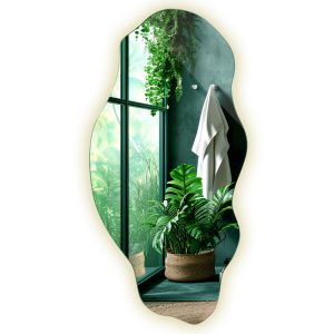 Ozdobne Lustro LED Nieregularne 45 x 90 – światło neutralne 383136