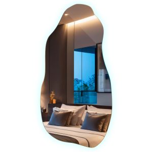 Ozdobne Lustro LED Nieregularne 45 x 90 – światło zimne 383125