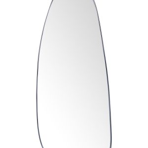 Ozdobne lustro ścienne metalowe 39 x 95 cm czarne 189304
