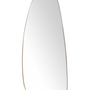 Ozdobne lustro ścienne metalowe 39 x 95 cm złote 189279
