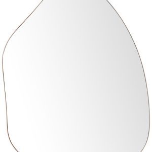 Ozdobne lustro ścienne metalowe 70 x 92 cm złote 189392