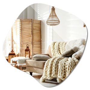 Ozdobne Lustro Ścienne o Organicznym Kształcie Wallfluent 57 x 57,7 cm 865407