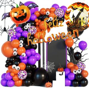 Ozdoby na Halloween zestaw balony girlanda kurtyna 52 el. 347675 Ozdoby na Halloween zestaw balony girlanda kurtyna 52 el. 347675