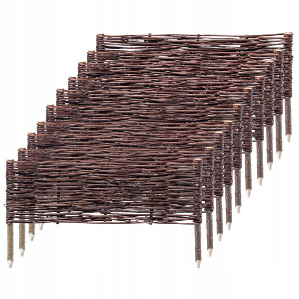 Palisada Wiklinowa Płotek 60x30cm Obrzeże 10szt 375673