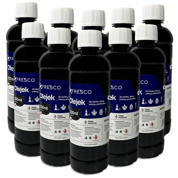 Paliwo olej do lamp, pochodni, świec i zniczy bezzapachowy 0,5l 10 sztuk 942314