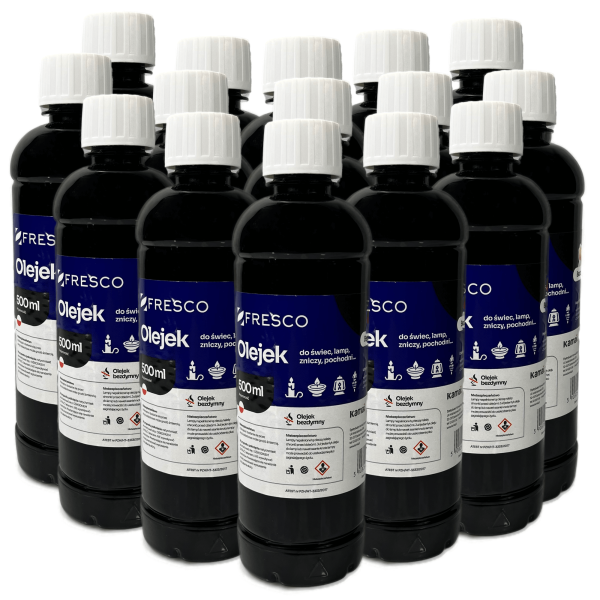 Paliwo olej do lamp, pochodni, świec i zniczy bezzapachowy 0,5l 15 sztuk 942316