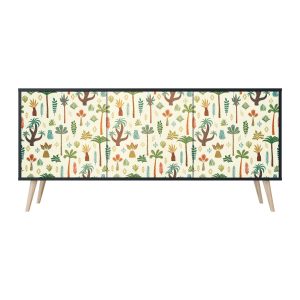 PALM SPRING Komoda 3 drzwi Czarna-Bukowa skośna 442230 PALM SPRING Komoda 3 drzwi Czarna-Bukowa skośna 442230