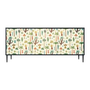PALM SPRING Komoda 3 drzwi Czarna-Metalowa szpilka czarna 442217 PALM SPRING Komoda 3 drzwi Czarna-Metalowa szpilka czarna 442217