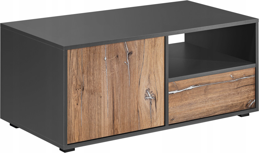 Pan Igiełka Ława Loft Dąb Bijoux Antracyt 100x50 cm Nowoczesna Kompaktowa 340991