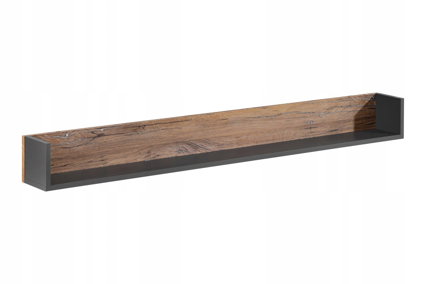 Pan Igiełka Półka Loft Dąb Bijoux Antracyt 149x15 cm Nowoczesna 340992