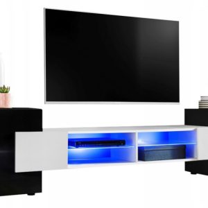 Pan Igiełka Szafka RTV Blue LED Połysk Mat Czarny Biały Dąb Wotan Loft 341846 Pan Igiełka Szafka RTV Blue LED Połysk Mat Czarny Biały Dąb Wotan Loft 341846