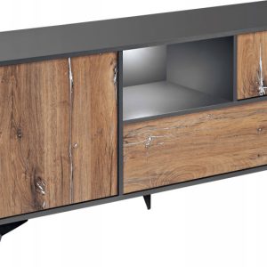 Pan Igiełka Szafka RTV Dąb Bijoux Antracyt 3 Drzwiowa LED Loft Nowoczesna 340990 Pan Igiełka Szafka RTV Dąb Bijoux Antracyt 3 Drzwiowa LED Loft Nowoczesna 340990