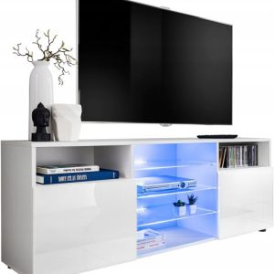 Pan Igiełka Szafka RTV LED Czarny Biały Dąb Wotan Połysk Mat Blue LEDs 341813 Pan Igiełka Szafka RTV LED Czarny Biały Dąb Wotan Połysk Mat Blue LEDs 341813