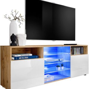 Pan Igiełka Szafka RTV LED Czarny Biały Dąb Wotan Połysk Mat Nowoczesna 341850 Pan Igiełka Szafka RTV LED Czarny Biały Dąb Wotan Połysk Mat Nowoczesna 341850