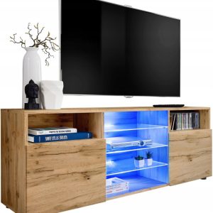 Pan Igiełka Szafka RTV LED Czarny Biały Dąb Wotan Połysk Mat Nowoczesna 341855 Pan Igiełka Szafka RTV LED Czarny Biały Dąb Wotan Połysk Mat Nowoczesna 341855