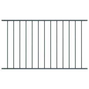 Panel ogrodzeniowy Antracyt 1.7 x 0.75 m Stal vidaXL 498961