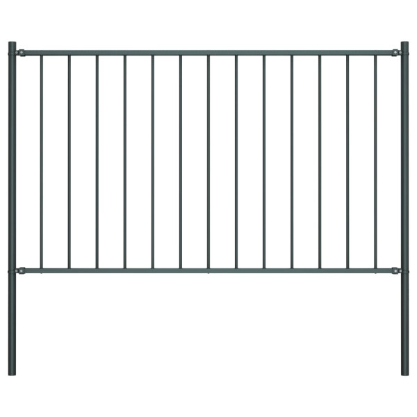 Panel ogrodzeniowy Antracyt 1.7 x 0.75 m Stal vidaXL 496939