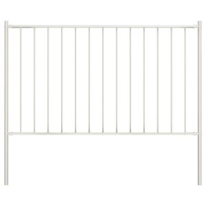 Panel ogrodzeniowy Biały 1.7 x 0.75 m Stal vidaXL 496946 Panel ogrodzeniowy Biały 1.7 x 0.75 m Stal vidaXL 496946
