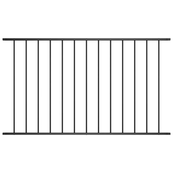 Panel ogrodzeniowy Czarny 1.7 x 1.25 m Stal vidaXL 498960