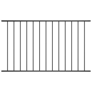 Panel ogrodzeniowy Czarny 1.7 x 1 m Stal vidaXL 498965 Panel ogrodzeniowy Czarny 1.7 x 1 m Stal vidaXL 498965