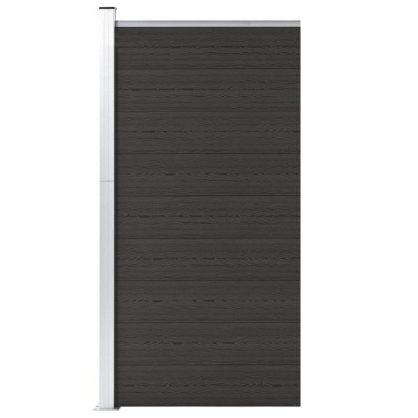 Panel ogrodzeniowy Czarny Kompozyt drewniano-plastikowy vidaXL 250224