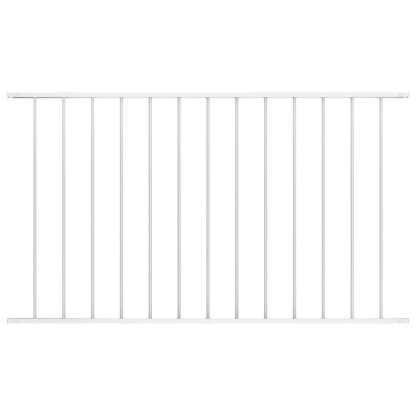Panel Ogrodzeniowy Ogrodzenie Płot Malowana Proszkowo Stal 1,63x1 m Biały 870972