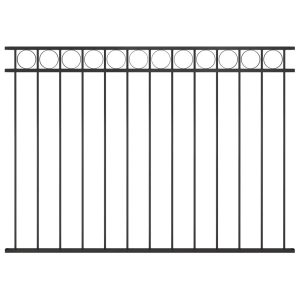 Panel Ogrodzeniowy Ogrodzenie Płot Malowana Proszkowo Stal 1,7×1,2 m Czarny 874383 Panel Ogrodzeniowy Ogrodzenie Płot Malowana Proszkowo Stal 1,7×1,2 m Czarny 874383
