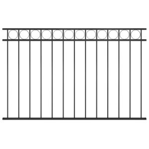 Panel Ogrodzeniowy Ogrodzenie Płot Malowana Proszkowo Stal 1,7×1 m Czarny 874340 Panel Ogrodzeniowy Ogrodzenie Płot Malowana Proszkowo Stal 1,7×1 m Czarny 874340