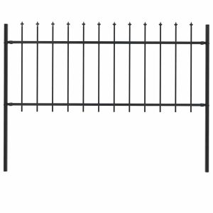 Panel Ogrodzeniowy Ogrodzenie Płot Malowana Proszkowo Stal 181×80 cm Czarny 872237 Panel Ogrodzeniowy Ogrodzenie Płot Malowana Proszkowo Stal 181×80 cm Czarny 872237