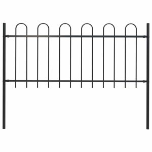 Panel Ogrodzeniowy Ogrodzenie Płot Malowana Proszkowo Stal 181×80 cm Czarny 872172 Panel Ogrodzeniowy Ogrodzenie Płot Malowana Proszkowo Stal 181×80 cm Czarny 872172
