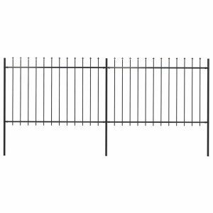 Panel Ogrodzeniowy Ogrodzenie Płot Malowana Proszkowo Stal 3,4×1,2 m Czarny 872131 Panel Ogrodzeniowy Ogrodzenie Płot Malowana Proszkowo Stal 3,4×1,2 m Czarny 872131