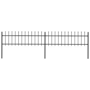 Panel Ogrodzeniowy Ogrodzenie Płot Malowana Proszkowo Stal 359×60 cm Czarny 871826 Panel Ogrodzeniowy Ogrodzenie Płot Malowana Proszkowo Stal 359×60 cm Czarny 871826