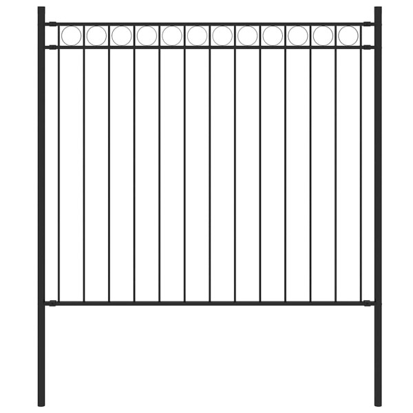 Panel Ogrodzeniowy Ogrodzenie Płot Stal 1,81x0,8 m Czarny 871807