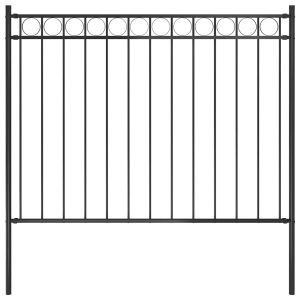 Panel Ogrodzeniowy Ogrodzenie Płot Stal 1,81×1,2 m Czarny 871828 Panel Ogrodzeniowy Ogrodzenie Płot Stal 1,81×1,2 m Czarny 871828