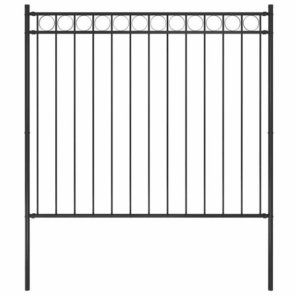 Panel Ogrodzeniowy Ogrodzenie Płot Stal 1,81x1,5 m Czarny 872192