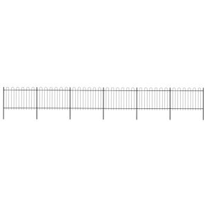 Panel Ogrodzeniowy Ogrodzenie Płot Stal 1070×120 cm Czarny 872222 Panel Ogrodzeniowy Ogrodzenie Płot Stal 1070×120 cm Czarny 872222
