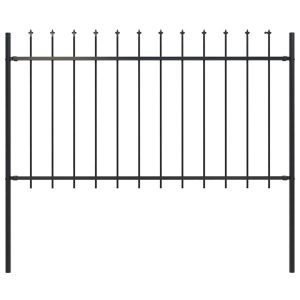 Panel Ogrodzeniowy Ogrodzenie Płot Stal 181×100 cm Czarny 871813 Panel Ogrodzeniowy Ogrodzenie Płot Stal 181×100 cm Czarny 871813