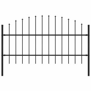 Panel Ogrodzeniowy Ogrodzenie Płot Stal 181×100 cm Czarny 871044