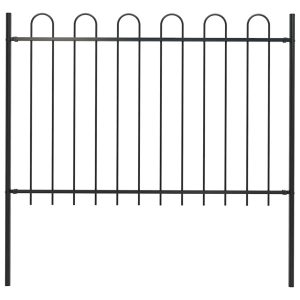 Panel Ogrodzeniowy Ogrodzenie Płot Stal 181×120 cm Czarny 872146 Panel Ogrodzeniowy Ogrodzenie Płot Stal 181×120 cm Czarny 872146