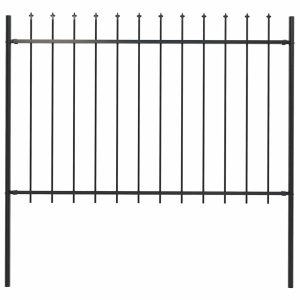 Panel Ogrodzeniowy Ogrodzenie Płot Stal 181×120 cm Czarny 871776 Panel Ogrodzeniowy Ogrodzenie Płot Stal 181×120 cm Czarny 871776
