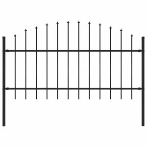 Panel Ogrodzeniowy Ogrodzenie Płot Stal 181×125 cm Czarny 871047 Panel Ogrodzeniowy Ogrodzenie Płot Stal 181×125 cm Czarny 871047