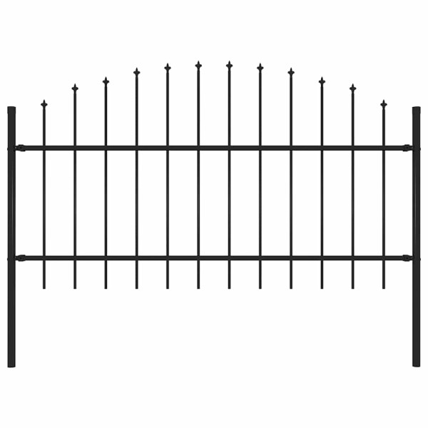 Panel Ogrodzeniowy Ogrodzenie Płot Stal 181x125 cm Czarny 871047