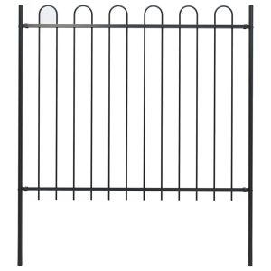 Panel Ogrodzeniowy Ogrodzenie Płot Stal 181×150 cm Czarny 872132 Panel Ogrodzeniowy Ogrodzenie Płot Stal 181×150 cm Czarny 872132