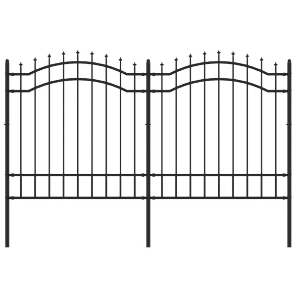 Panel Ogrodzeniowy Ogrodzenie Płot Stal 239x125 cm Czarny 874347