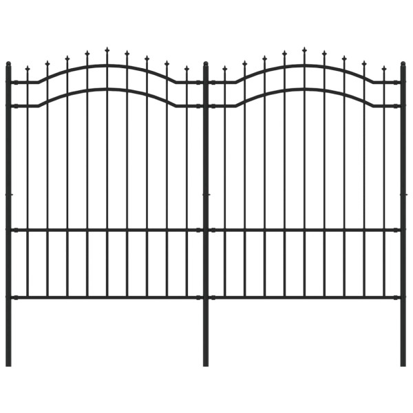 Panel Ogrodzeniowy Ogrodzenie Płot Stal 239x150 cm Czarny 874415