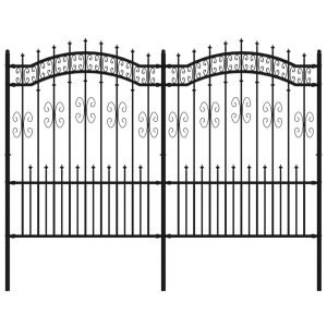 Panel Ogrodzeniowy Ogrodzenie Płot Stal 240×150 cm Czarny 874394 Panel Ogrodzeniowy Ogrodzenie Płot Stal 240×150 cm Czarny 874394