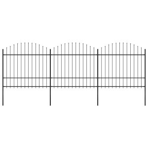 Panel Ogrodzeniowy Ogrodzenie Płot Stal 537×175 cm Czarny 870986 Panel Ogrodzeniowy Ogrodzenie Płot Stal 537×175 cm Czarny 870986