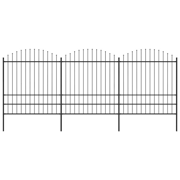 Panel Ogrodzeniowy Ogrodzenie Płot Stal 537x200 cm Czarny 870981