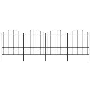 Panel Ogrodzeniowy Ogrodzenie Płot Stal 714,5×200 cm Czarny 870891